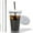 Clear, variant on 16 Oz Reusable Iced Coffee Cup, Leak Proof and Double Wall Insulated Iced Coffee Tumbler, Come with Reusable Plastic and Metal Straws and Straw Cleaner