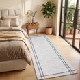 thumbnail image 2 of Garvee 2'x6' Modern Solid Runner Rug Washable Line Edge Carpet, Non-Slip Low Pile Indoor Rug for Hallway Bedroom Kitchen, Gray, 2 of 7
