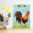 thumbnail image 5 of FMSHPON Lovely Rooster Flowers Clipboard Hardboard Wood Nursing Clip Board and Pull for Standard A4 Letter 13x9 inches, 5 of 7