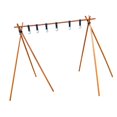 thumbnail image 4 of Estante de almacenamiento triangular para acampar, estante colgante de madera para acampar al aire libre, estante colgante de madera de primera calidad, 4 of 14