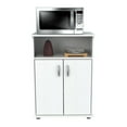 thumbnail image 3 of Inval Modern 3-Shelf Microwave Cabinet 24"W, Washed Oak, 3 of 5