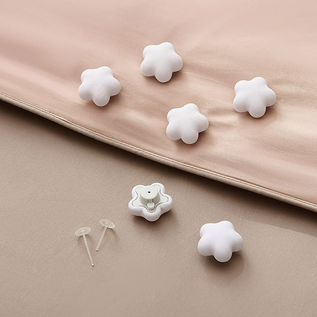 Clips de cubierta nórdica para edredón | Sujetadores de cama sin alfileres Edredón seguro | Sin daños | Juego de hebillas fijas para ropa de cama Easy DIY | Pinzas de esquina | Antideslizante |