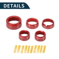 thumbnail image 6 of AC Media Tune Gear Shift Knob Cover Interior Trim for Chrysler Pacifica 14-23 Aluminum Alloy Red 5pcs, 6 of 6