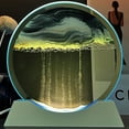 thumbnail image 4 of CxhicLuv Moving Sand Art with LED Light, Liquid Motion Sand Picture, Round Glass Sea Sandscape, Decorative Lighted Sand Art for Christmas, Stress Relief, Calming Holiday Decor for Home & Office, 4 of 5