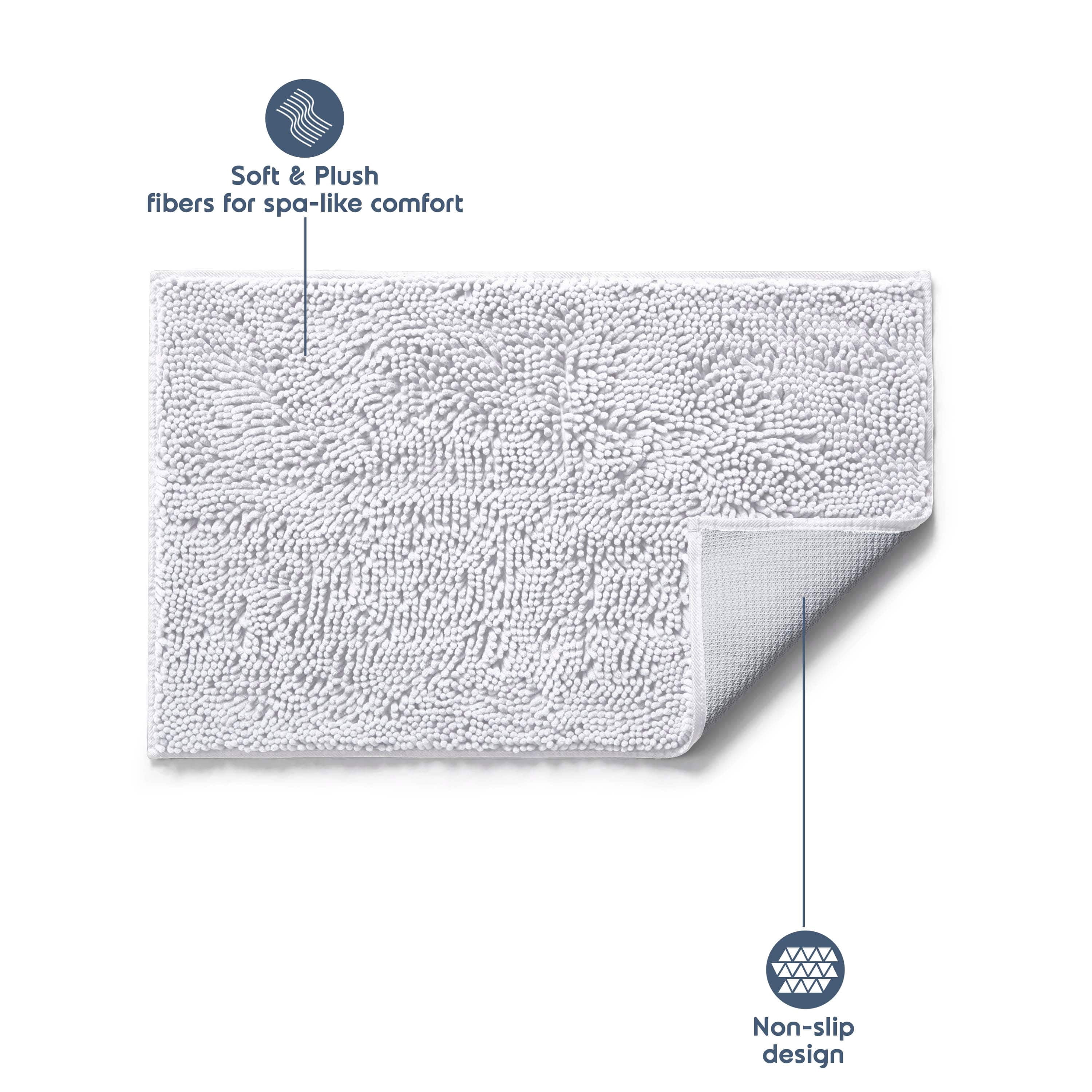 LammaLoe Bath Rug, Chenille Bathroom Rug, Absorbant Bath Mat For Bathroom Decor, Shower Mat 20x32