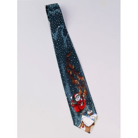 Santa's Sled Adult Christmas Tie
