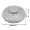 thumbnail image 2 of Uxcell Round Lamp Foot Pedal Push Button Latching Foot Switch Nylon Gray 1pcs, 2 of 5