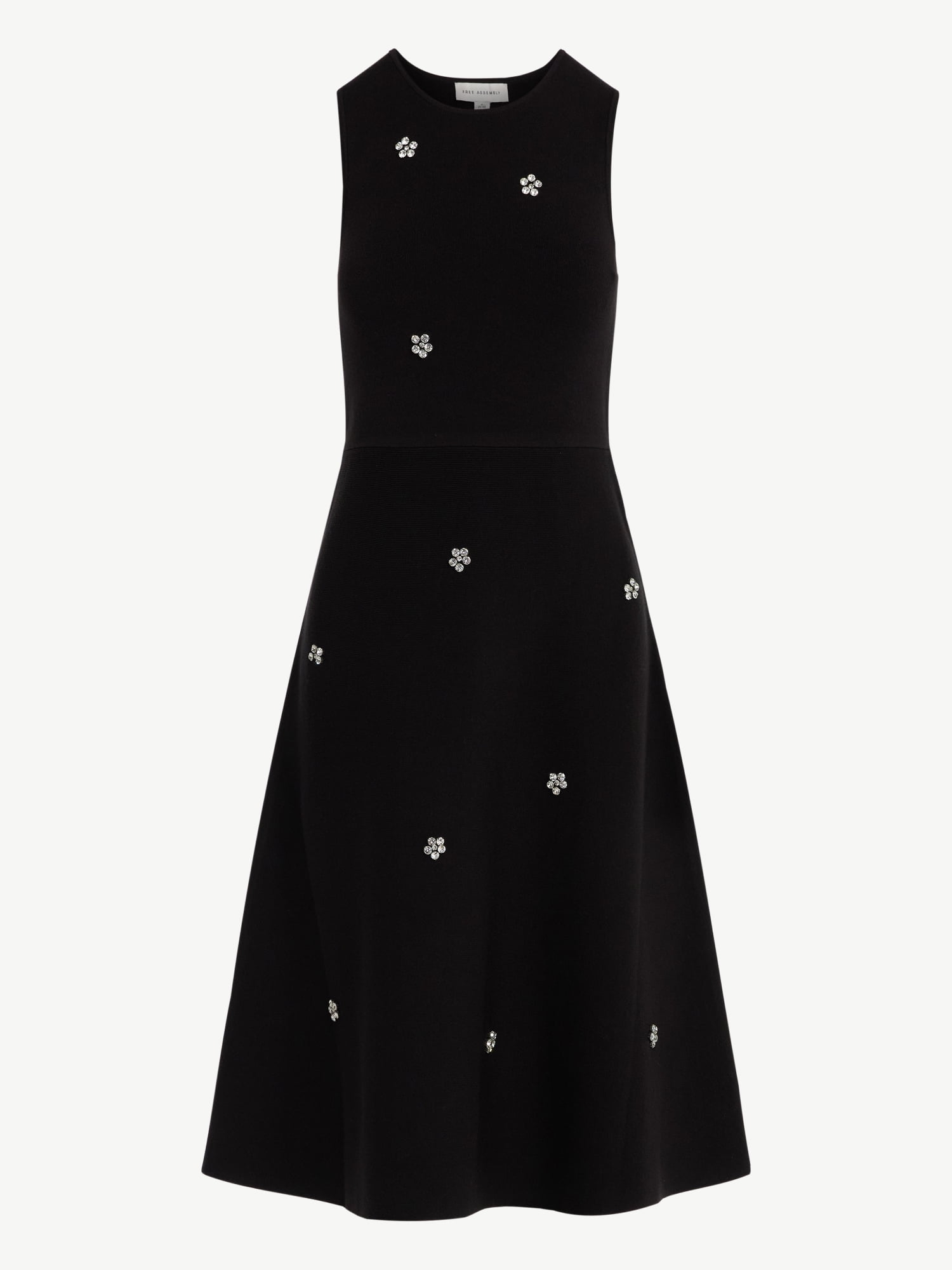 Free Assembly Women's and Women's Plus Beaded Sleeveless Midi Sweater Dress, Sizes, XS-4X