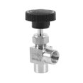 thumbnail image 2 of Válvula de aguja Válvula de aguja ajustable 1/4 pulgada Ángulo recto Rosca hembra Bsp Ss304 Para agua Gas Aceite fo, 2 of 5