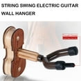 thumbnail image 5 of Violin Viola Wall Mount Hanger, One Pack U-Shaped Wall Hanger Mount with Bow Hook, Soft Padding, Violin Storage Hook for Home Studio, Mahogany Color, 5 of 6