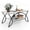 Black & White, variant on 2-Tier Coffee Table with Faux Marble Top and Metal Frame,Center Table Cocktail Tea Table for Living Room,White& Gold