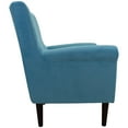 thumbnail image 3 of Fox Hill Trading Ellis Rolled Arm Lounge Chair, Teal Blue, 3 of 6