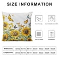 thumbnail image 5 of BANET Throw Pillow Covers, Summer Farmhouse Watercolor Floral Print Square Short Plush Pillowcase Soft Decorative Cushion Case for Sofa Bedroom Car 12x12in, 5 of 5