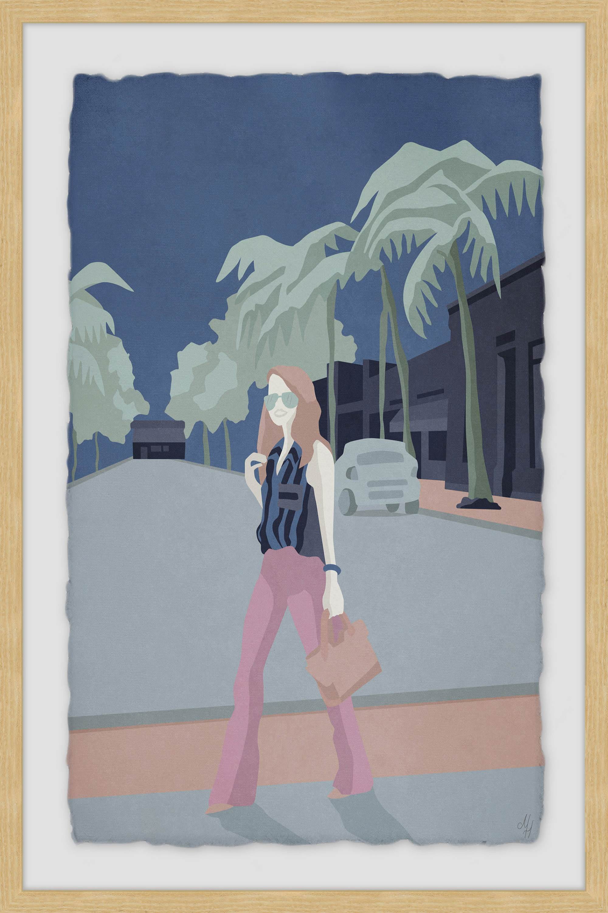 Palm Fashion Framed Painting Print