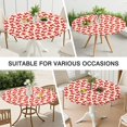 thumbnail image 7 of Red Butterfly Red Silhouette Pattern Round Fitted Tablecloth with Elastic Edge,Dining Table Cover Waterproof,Outdoor Round Tablecloth for Camping,Dining,Indoor and Outdoor, 7 of 7