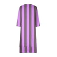 thumbnail image 5 of TAGOLD Womens Summer Dress,Plus Size Casual Dress for Womens,Women Casual Loose Printed Irregular Buttoned Hem V-Neck 3/4 Sleeve Dresses, 5 of 5