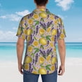 thumbnail image 6 of Goofa Lavender Flowers Hawaiian Shirt for Men, Unisex Summer Beach Casual Short Sleeve Button Down Shirts,Aloha Tropical Floral print shirt-Small, 6 of 9