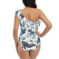 thumbnail image 5 of Goofa Underwater Animals 1 Pattern Women's One Piece Swimsuits Tummy Control Bathing Suits Asymmetric One Shoulder Swimwear-Large, 5 of 6