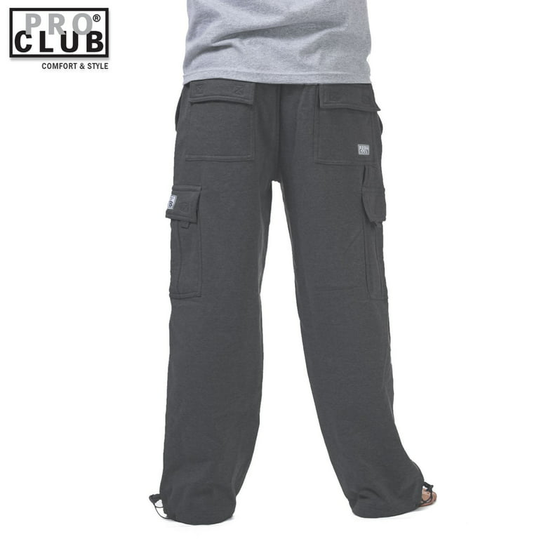 Pro Club Mens Cargo Sweatpants Heavy Weight Fleece Long Pants S-5XL Big and  Tall - Walmart.com