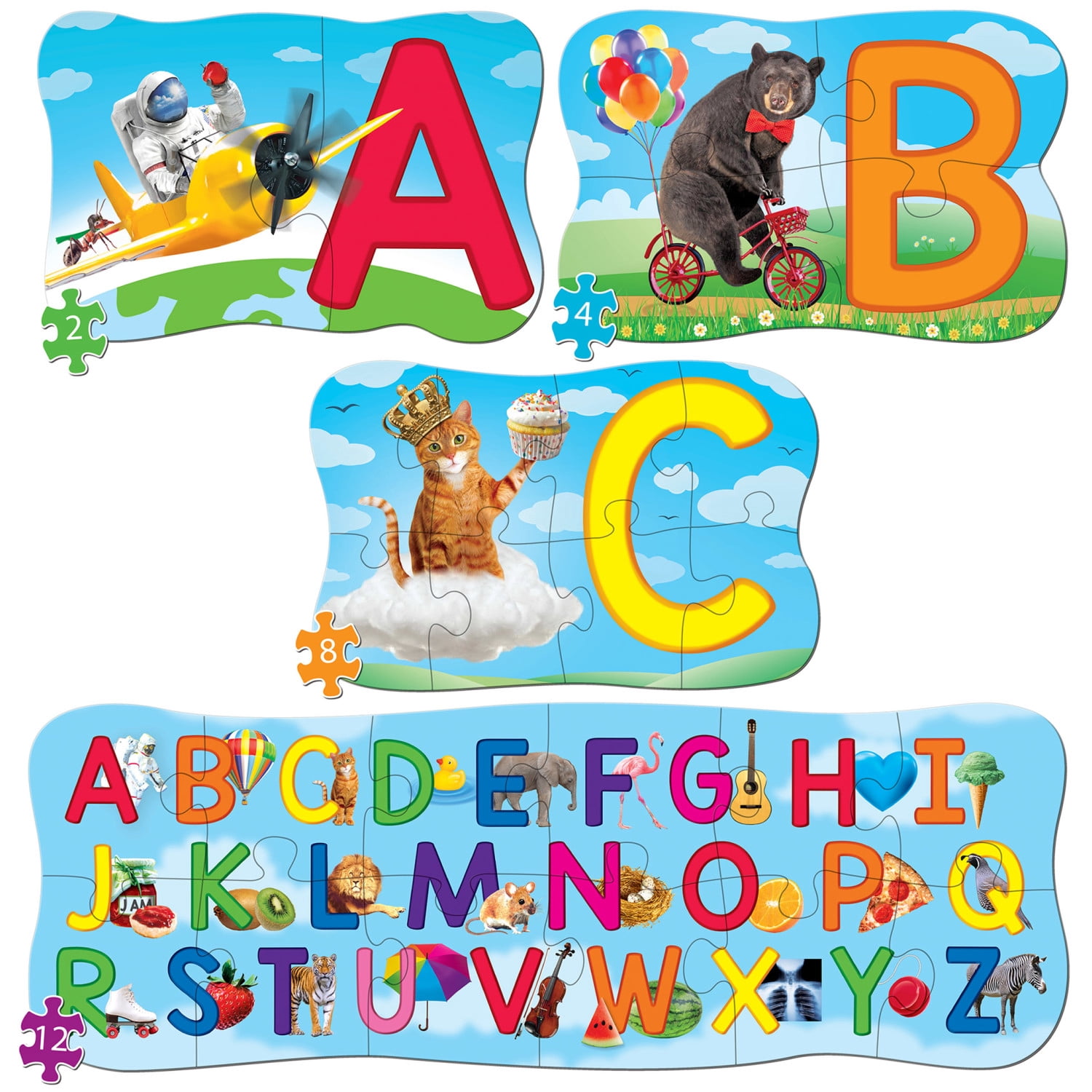 MasterPieces 26 Piece Jigsaw Puzzle for Kids - ABCs 4-Pack - 22.5
