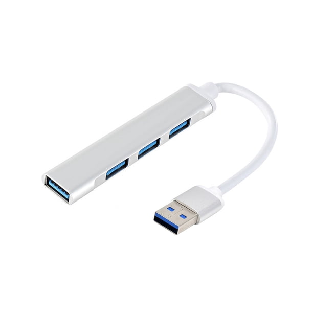 USB HUB USB3.0 USB2.0 4 Puertos Splitter Mouse U Adaptador de disco 4-IN-1 Cuaderno de carga Dock de carga Cargador para accesorios de plata USB Noticed EL022563-02
