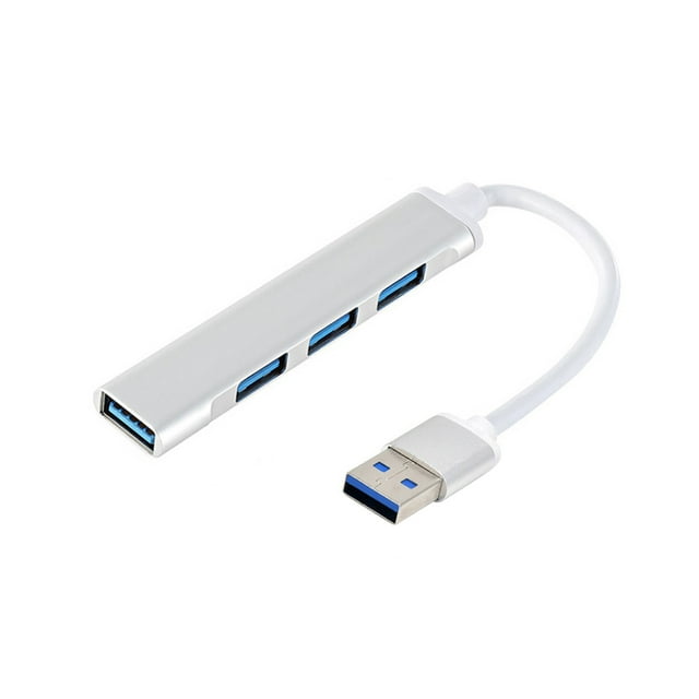 USB HUB USB3.0 USB2.0 4 Puertos Splitter Mouse U Adaptador de disco 4-IN-1 Cuaderno de carga Dock de carga Cargador para accesorios de plata USB Monstrate EL022563-02