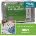thumbnail image 4 of Barmy Weighted Lap Blanket for Adults (48 x 24 inches, 6lbs) Cool Gray, Removable, Washable Cover, 4 of 8