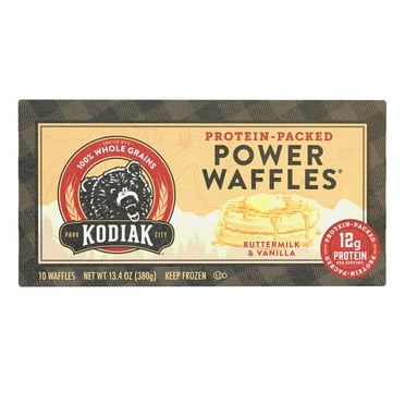 Kodiak Protein-Packed Buttermilk and Vanilla Power Waffles, 13.4 oz, 10 Count (Frozen)