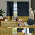 thumbnail image 4 of DONGPAI 2 Panels Crushed Velvet Curtains Floral Pattern Blackout Thermal Insulated Velvet Curtain Drapes for Living Room, Bedroom, 52"x 108", 4 of 7