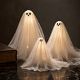 thumbnail image 4 of 3 PCS Halloween Light-Up Ghosts with Witch Hats, Spooky Ghost with Battery Included String Lights,Halloween-Ghost Lights for Porches Yards Gardens Lawn, 11/9/7in, 4 of 7
