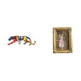 thumbnail image 1 of esculturas,estatua de figura decorativa andante,Escultura animal artesanal regalo arte moderno fiesta en casa,Marco de fotos,Soporte de resina para marco de fotos,colgador para tarjetas, 1 of 8
