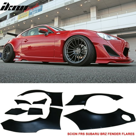 Right Fender Fiberglass - Fits 12+ Scion FRS Subaru BRZ GR Style Rocket Bunny Fender Flare Cover- ABS