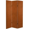 thumbnail image 2 of Oriental Furniture 6 ft. Tall Double Sided Leather Pattern Print Canvas Room Divider, 2 of 7