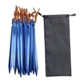 thumbnail image 2 of Estacas de tienda de campaña, estacas de Metal de aleación de aluminio para suelo, para viaje, jardinería, desierto 24 Piezas Azul, 2 of 8