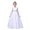 White, variant on Flower Girls dress Satin Long A Line Wedding Birthday Pageant Party Junior Bridesmaid Dresses (Ivory 2 -3Years）