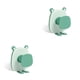 thumbnail image 1 of Cateissary Soporte para cepillo de eléctrico Montado en la pared Ahorro de espacio Estante autoadhesivo de dibujos animados lindo Verde 2piezas, 1 of 6