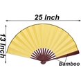 thumbnail image 2 of Chinese Fan Folding Fan Hand Fans with Traditional Chinese Arts 13inch (Yellow), 2 of 5