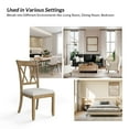 thumbnail image 3 of Tina's Home Solid Wood Dining Chairs Set of 2, Farmhouse  Upholstered Armless Side Chairs Crossing High Back Living Room Kitchen, 3 of 7