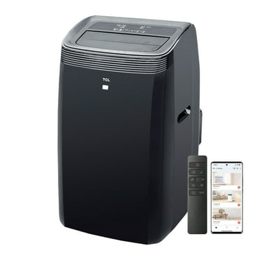 TCL 10,000 BTU 450 sq. ft. Smart Portable Air Conditioner with Fan & Dehumidifier, Black