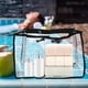 thumbnail image 5 of Bolsa de playa transparente con divisor para organizar artículos esenciales de playa, bolsa de maquillaje de viaje transparente, bolsa de almacenamiento de maquillaje transparente, bolsa de playa, 5 of 8