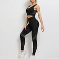 thumbnail image 2 of Conjunto de sujetador deportivo y leggings para mujer - Pantalones cortos de yoga, poliéster y spandex, cintura alta - Tallas S-XL, 2 of 5