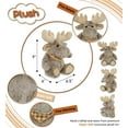 thumbnail image 4 of DolliBu Brown Sitting Moose Plush - Super Soft Moose Stuffed Animal, Wildlife Stuffed Moose Plush Toy, Cute Stuffed Animal for Boys And Girls, Plush Moose Gift for Baby, Kids, and Adults - 11 Inches, 4 of 8