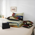 thumbnail image 6 of Manfei Vintage Abstract Geometric 7-Piece Twin Bedding Sets,Rustic Farmhouse Cabin Bedding Comforter Set,Beige Brown Red Sheet Sets For Adults,Ultra Soft Home Decor Reversible, 6 of 8