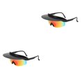 thumbnail image 4 of Wosthever Gafas de sol para ciclismo, portátiles, para adultos y niños, a prueba de viento, coloridas, elegantes, universales, para exteriores, negro rojo 2Conjunto, 4 of 6