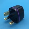 thumbnail image 4 of Adaptador De Reino Unido Adaptador de UE a Reino Unido Gran Bretaña Universal 0-250V Cobre puro sin conexión a tierra para el extranjero, 4 of 7