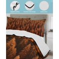 thumbnail image 4 of Quilts Twin XL Size, Burnt Orange Forest Soft Comforter Bedding Set for Bed, Pine Trees Modern Mysterious Art Lightweight Quilted Bedspread with Pillow Cover(2 Pieces) for All Season, 68x98 Inch, 4 of 6