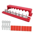 thumbnail image 3 of Rongfmy Power Distribution Block (M8) Heavy Duty Busbar for Yachts Vehicles Car Red 8 Terminals, 3 of 9