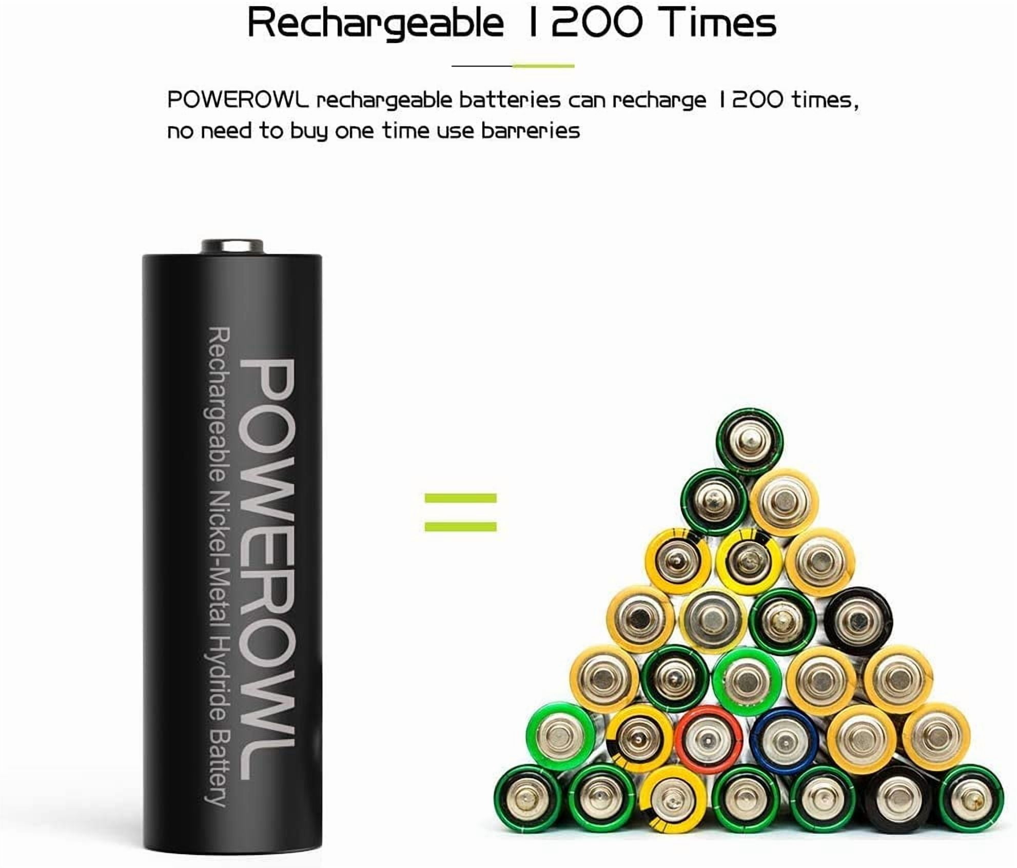 AA AAA Rechargeable Batteries, Pre-Charged High Capacity 2800mAh & 1000mAh 1.2V NiMH Battery Low Self Discharge, Pack of 16