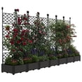 thumbnail image 2 of 7 PCS Raised Garden Bed with Trellis, 116" W x 63"Tall Plastic Planter Box for Climbing Plants, Outdoor Vertical Garden with Privacy Screen for Patio, Balcony, Backyard – Sturdy & Lightweight, 2 of 8