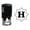 Black, variant on Printtoo R-40 Self Inking Rubber Stamp Octagon Celtic Swirl Frame H Alphabet Monogram Office Stationary